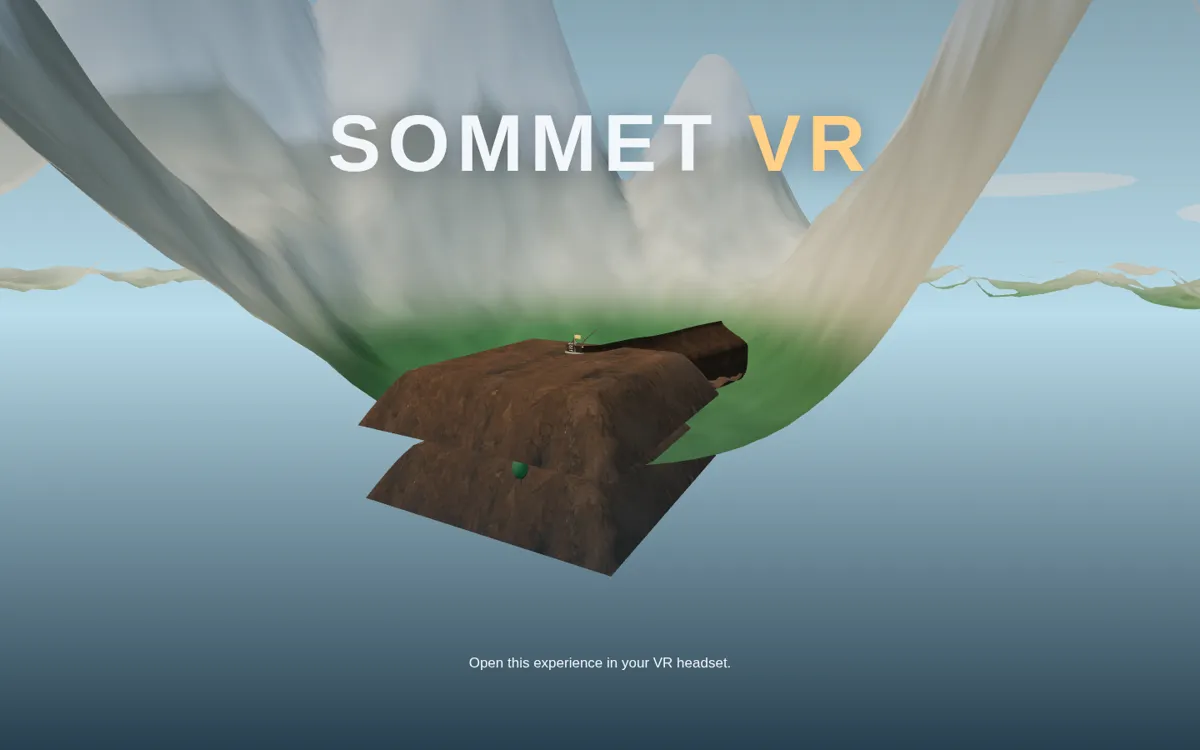 Sommet VR : des montagnes renversées et une paroi rocheuse flottant dans le ciel